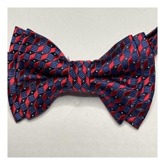 The Children’s Place Bow Tie 24 M - 4T Geometric Red Blue Adjustable image {2}