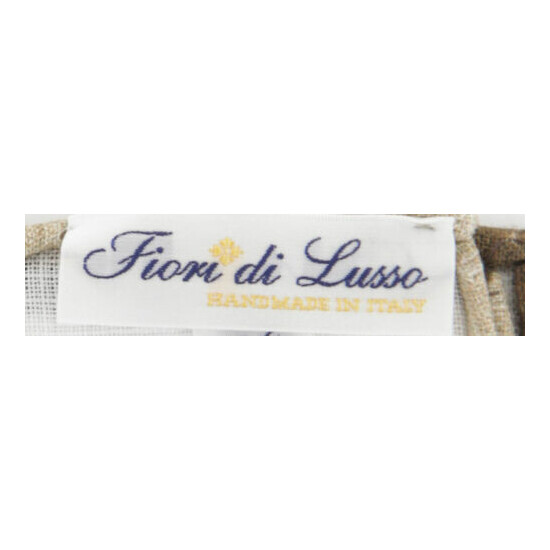 $100 Fiori Di Lusso White Solid Linen Blend Pocket Square - x - (839) image {4}