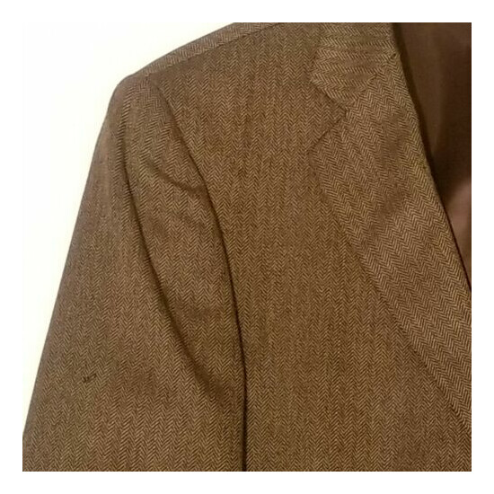 Stafford Classic Fit Brown Herringbone Sport coat 44R (Minor Flaw) image {4}