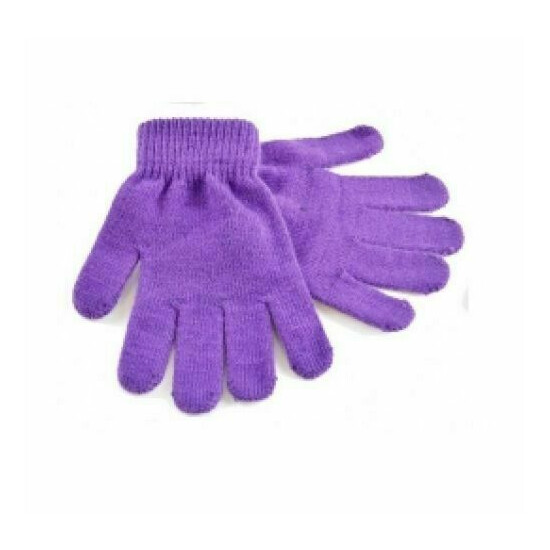 Kids Girls Boys Childrens Toddlers Mini Magic Winter Warm Soft Stretch Gloves image {4}
