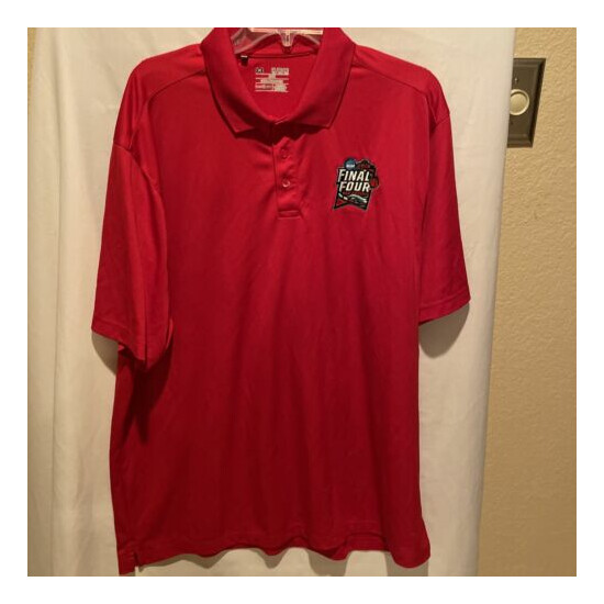 Under Armour Polo Shirt Adult 2XL XXL Red 2018 NCAA Final Four image {1}