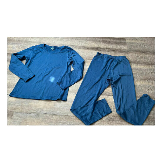 Herobiker Mens 2 Piece Lounge Set Blue Fleece Lined Long Sleeve Top Bottom J1 image {1}