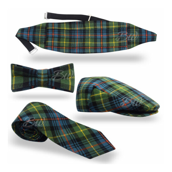Tuxedo Formal Set Bow Tie, Hat, Tie and Cummerbund available in 17 Tartans - BWS image {1}