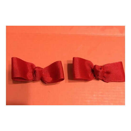 2 Ponytail Holders - Solid Poppy Red image {2}