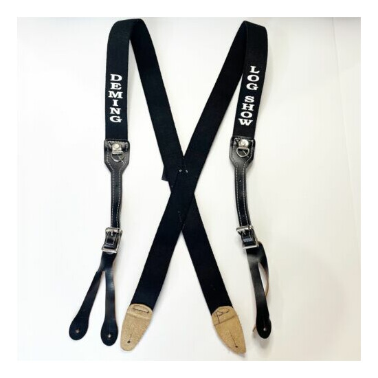WRIGHT ENTERPRISES HEAVY DUTY BLACK 1.5″ X-Back Faller Suspenders USA Thumb {1}