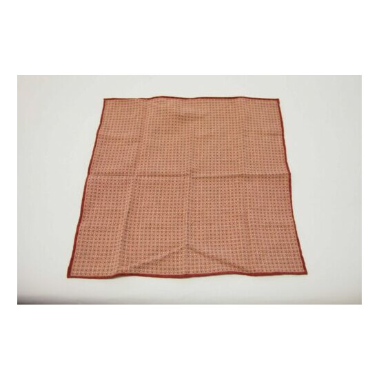 NWT Brunello Cucinelli Men 100% Silk 2-Tone Geometric Print Pocket Square A201 image {1}