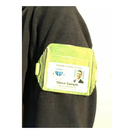 10-PACK HI-VIZ Adjustable-Armband ID Card/Badge Holders *Security*Health&Safety image {3}