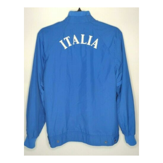 Puma Italia Soccer Jacket Teen Boys Medium Blue Italy Patch Embroidered image {2}