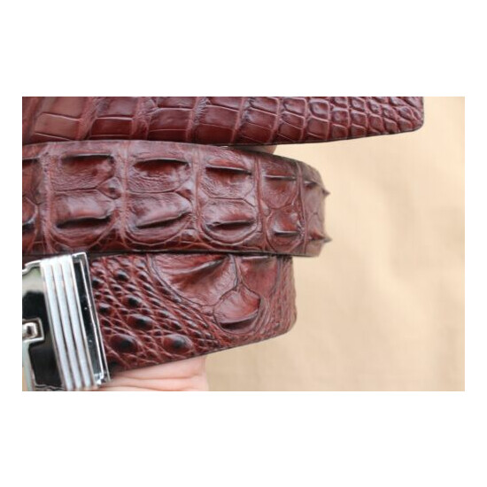 Luxury Brown Genuine Alligator, Crocodile Belt SKIN Leather Men's - W 1.5'' image {3}