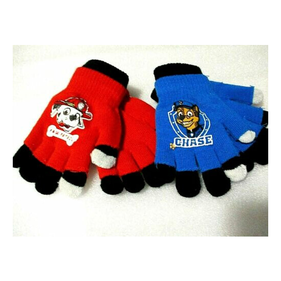 NWT Boy's 2 PAIR 3 In 1 Texting Gloves Paw Patrol-Chase 4 Pair Total  image {1}