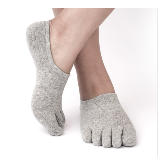 6 Pack Men Combed Cotton Five Finger Toe Socks Sport Ankle No Show Casual Solid image {4}