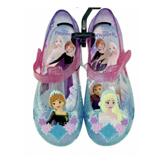 Disney Frozen 2 Anna and Elsa Casual Jelly Beach Shoe Size 6 - 7- 9 image {1}