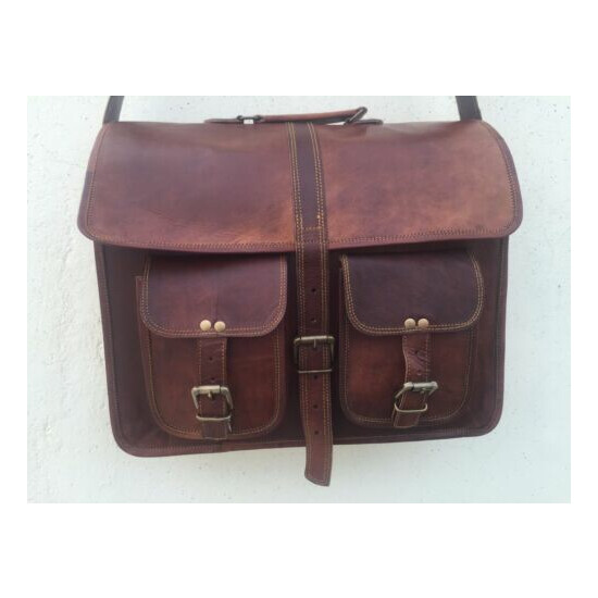 Laptop Shoulder Leather Bag Business Messenger  image {6}