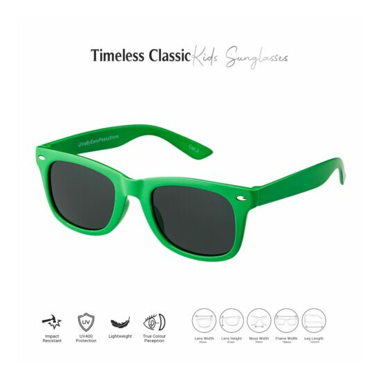 Childrens Sunglasses Kids Classic Shades Girls Boys Fashion Glasses Retro UV400 image {2}