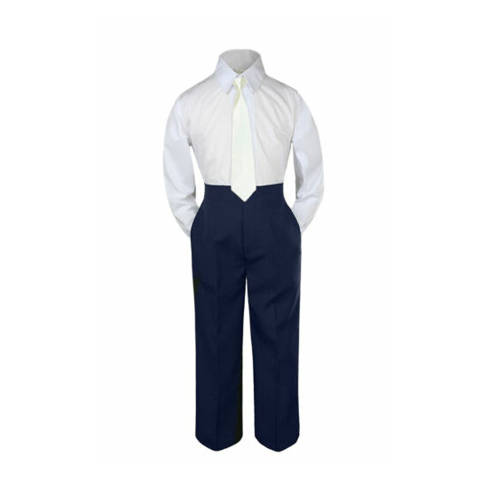 New 3pc Ivory Tie Shirt Suit for Baby Boy Toddler Kid Pants Color by Selection image {4}