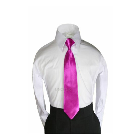 23 Color Satin Zipper Necktie for Baby Toddler Kid Teen Boy Suit size S-XL(S-20) image {7}
