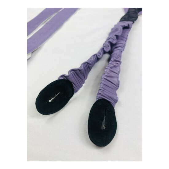 Bijan Purple Black Accent Alligator Silk Mens Suspenders Mint Condition image {6}
