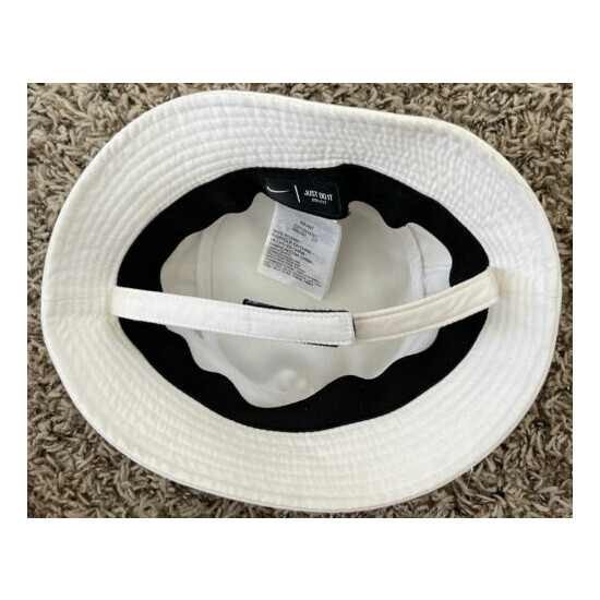 Nike Just Do IT Dri-Fit Hat Unisex Toddlers White Bucket Casual Beach UPF 50+ image {4}