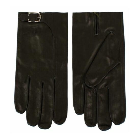 John Lobb Handmade Luxury Twinstitch Buckle Gloves Black Size 9.5 RRP £325 image {2}