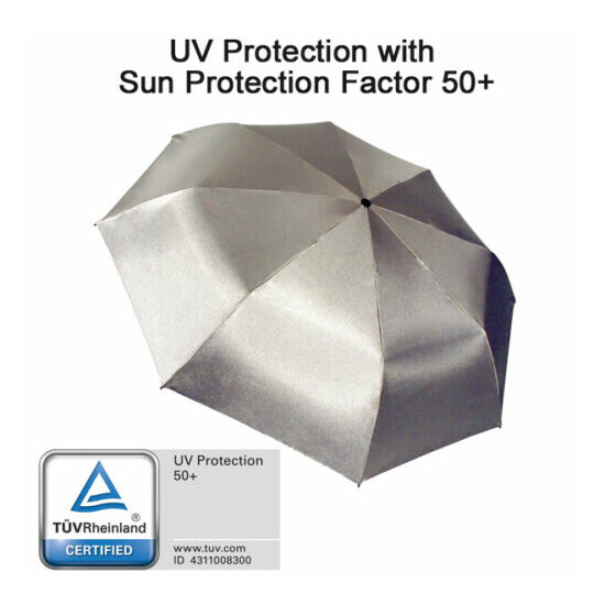 EuroSCHIRM Light Trek Automatic Flashlight Umbrella (Silver UV Protective) image {3}