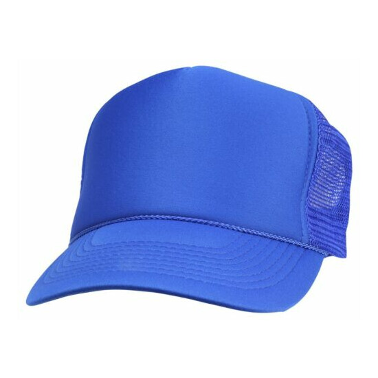 Trucker Hat Baseball Cap Mesh Caps Blank Plain Hats (39 Color Choices) image {2}
