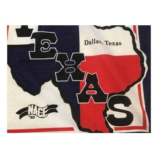 Texas State Dallas Bandana Red Blue 1993 Nace Logo Vtg 90s  image {3}
