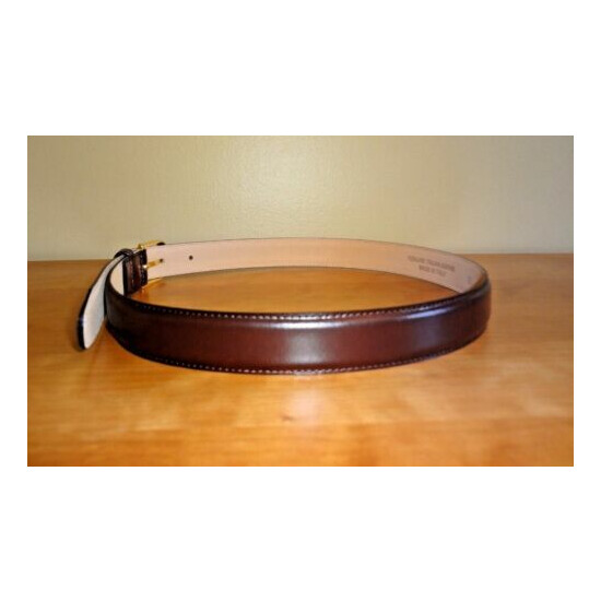 Men's Paul Laurence Brown Made in Italy Leather Belt in size 28 image {3}