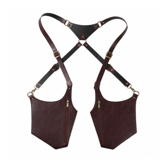 Men's PU Leather Strap Underarm Shoulder Bag Mobile Phone Bag Adjustable Zipper image {4}