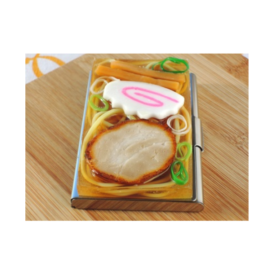 Food Sample Ramen Noodle Business Card Case Goods Real Elaborate Handmade image {2}