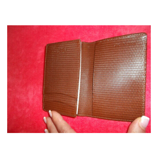 NEW AUTHENTIC PINEIDER LEATHER CREDIT CARD HOLDER BROWN  image {2}