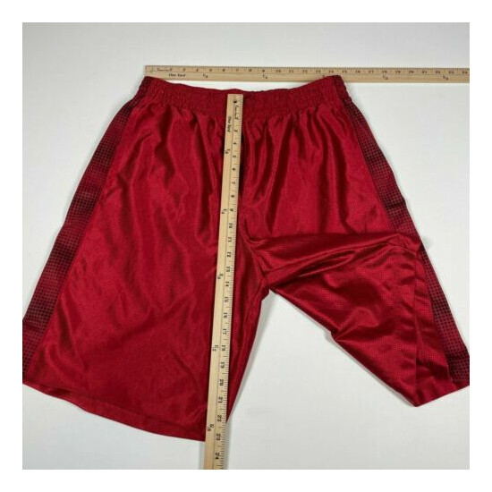 Nike Basketball Red Shorts Athletic Activewear Drawstring Pockets Men's Large image {3}