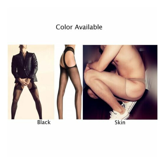 Stockings See Through Thigh Socks Night Party Clubwear Sexy Mens Lingerie Hot image {3}