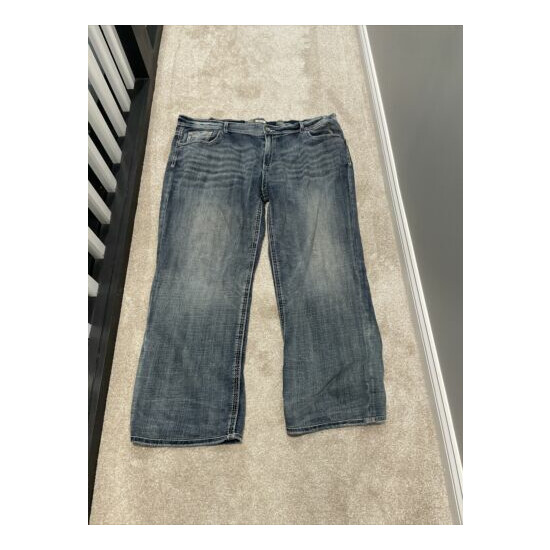 BKE 44R Mens Blue Seth Regular Fit Straight Leg Medium Wash Classic Denim Jeans image {1}