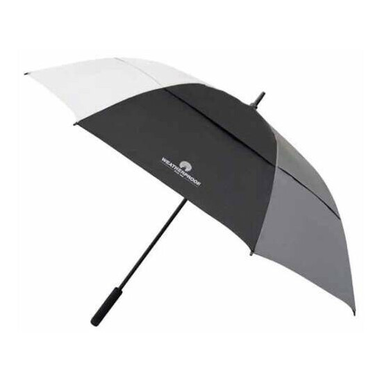 WeatherProof 60" Double Canopy Fiberglass Auto Jumbo Folding Golf Umbrella EC image {4}