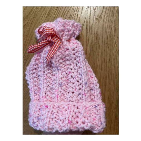 Amazing Beautiful Handmade NewBorn Baby Pink Hat, Unique, Pink image {3}