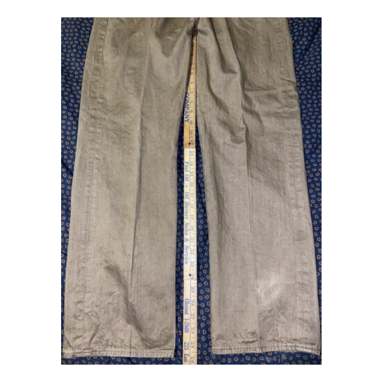 LEVIS 501 Button-Fly Straight Leg Men's 38x32 Tan Jeans Very Good Condition EUC image {2}
