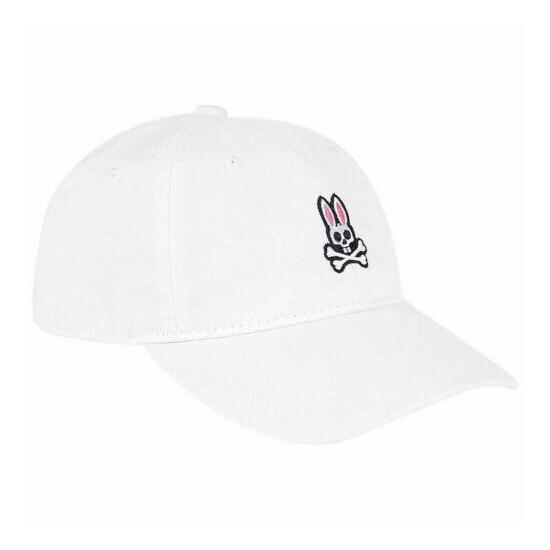 Psycho Bunny Men's Cotton Embroidered Strapback Sports Baseball Cap Hat image {4}
