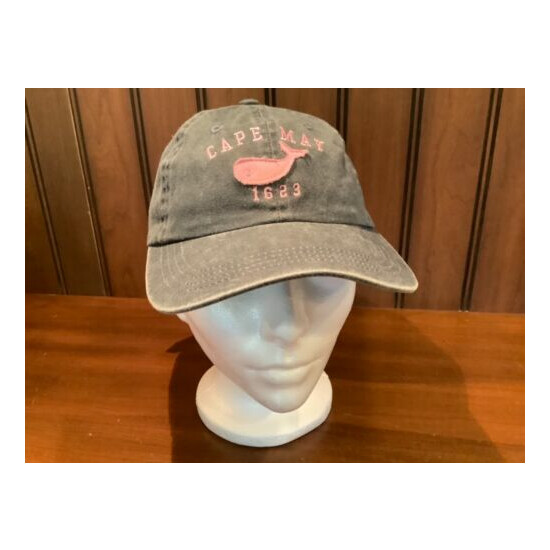 Cape May New Jersey NJ Pink Whale Jr. Cap Embroidered Hat Adjustable Strap  image {1}