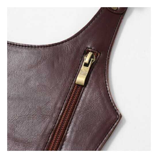 Men's PU Leather Strap Underarm Shoulder Bag Mobile Phone Bag Adjustable Zipper image {5}
