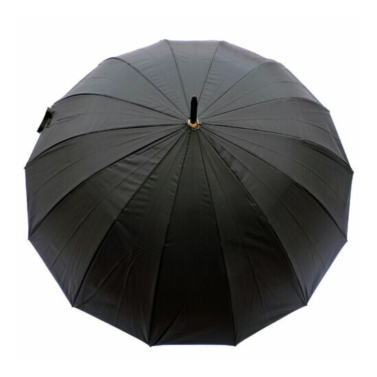 Rain Sun UV Protection Umbrella 42" Canopy Windproof Black w Sliver  image {3}