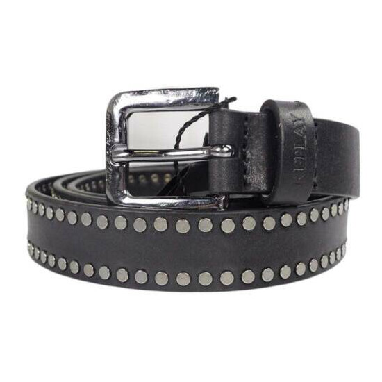 Replay AX2228 Black Leather Belt image {3}