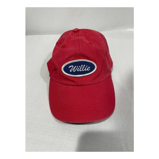 Willie Strapback Hat Cap Red Nelson image {1}