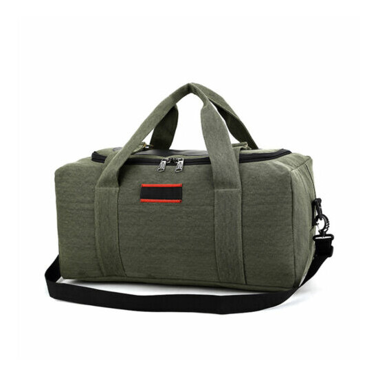 55L/75L Travel Canvas Duffle Bag Sports Gym Shoulder Bag Carry on Luggage f/ Men Thumb {4}