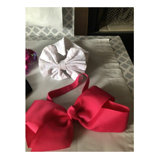 6 Girl Headbands Bows flowers, Hair Accessories for Toddlers.Lot 3 image {2}