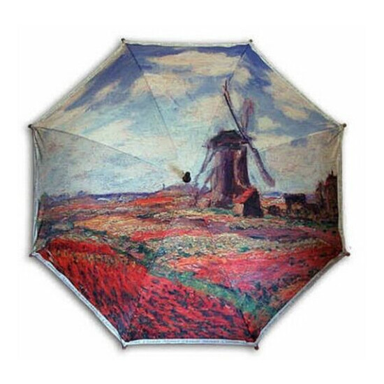 "Field of tulips in holland"print auto folding umbrella image {1}
