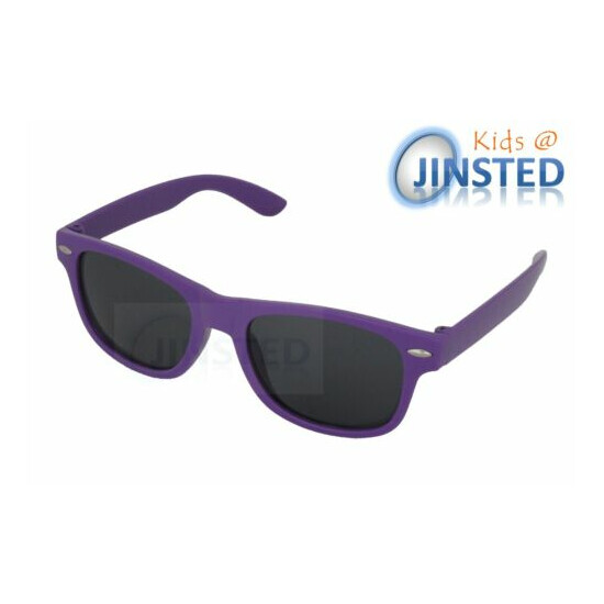 Childrens Purple Frame Sunglasses Kids Shades Childs Sunnies Tinted Lens KR006 image {1}