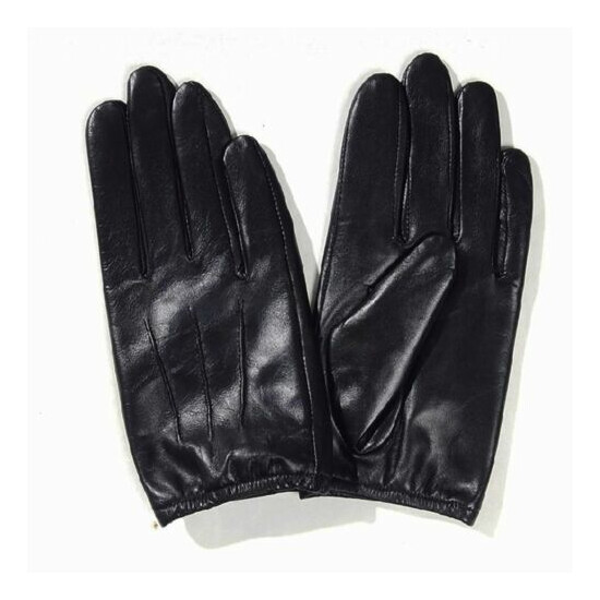 man's new real leather short black gloves on discount Thumb {5}