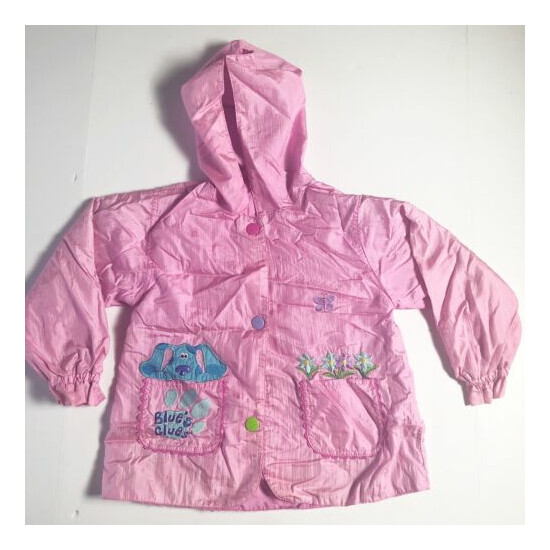Vintage 90s Blues Clues Jacket Girls Size 6x 6 Viacom 1999 Pink Snap Button Cute image {1}