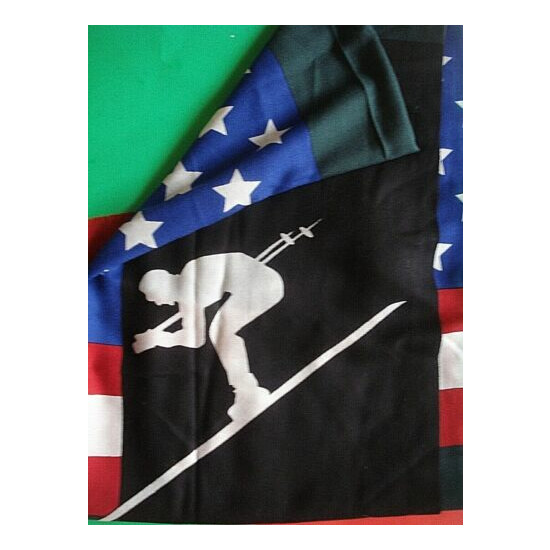 RALPH LAUREN POLO WINTER SCARF SKI AMERICAN FLAG 100% WOOL NEW image {1}