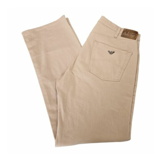 Armani Jeans Chino Style Comfort Fit With Stretch Size 36 Sand Coloured Chinos  image {1}